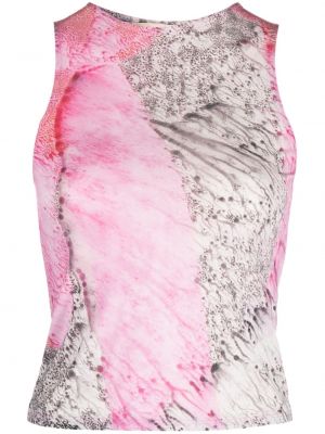 Αμανικας μάλλινος τοπ με σχέδιο Paloma Wool ροζ