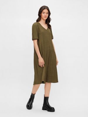 Šaty relaxed fit Pieces khaki