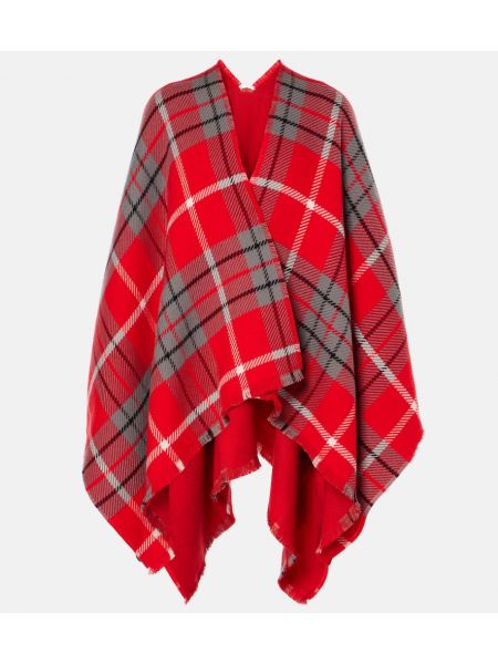 Poncho i uld Vivienne Westwood rød