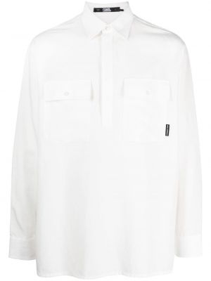 Πουκάμισο με τσέπες Karl Lagerfeld λευκό