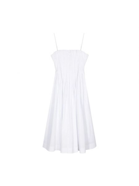 Biała sukienka midi Staud
