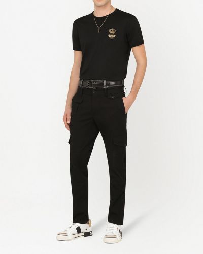 Slim fit sporthose Dolce & Gabbana schwarz