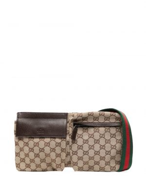 Opasok Gucci Pre-owned hnedá