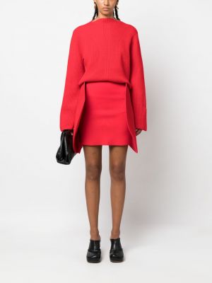 Mini sukně Victoria Beckham červené