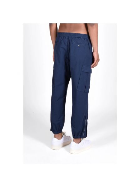 Pantalones slim fit de algodón Barena Venezia azul