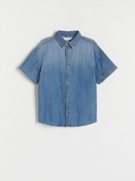 Rifľová košeľa Reserved modrá