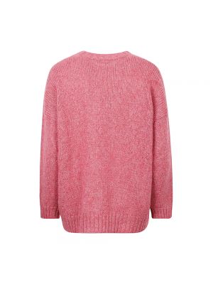Suéter de cuello redondo de lana mohair Max Mara Weekend rosa