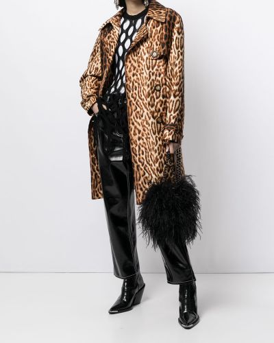 Abrigo con estampado leopardo Céline Pre-owned marrón
