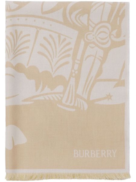 Памучен вълнен шал Burberry