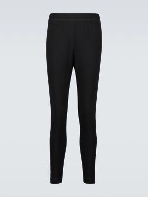 Pantaloni sport din jerseu Moncler Grenoble negru