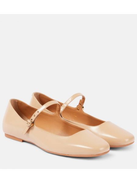 Læder mary jane pumps Tod's beige