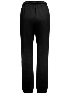 Bavlněné sportovní kalhoty Moncler černé