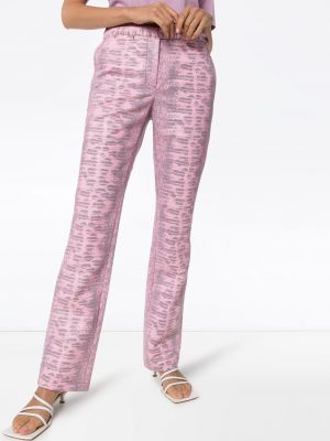 Růžové rovné kalhoty Sies Marjan