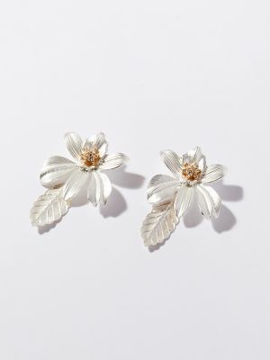 Pendientes de flores Sfera blanco