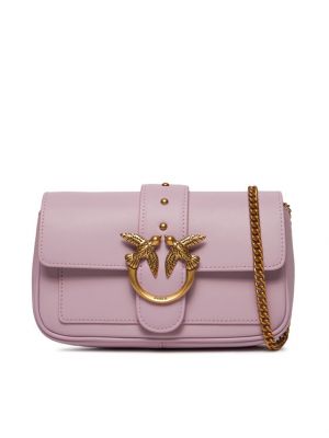 Listová kabelka s vreckami Pinko fialová