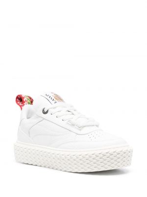 Sneakersy na platformie Lanvin białe