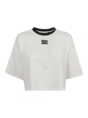 Koszulka Miu Miu biała