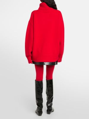 Oversize kašmira džemperis ar augstu apkakli Extreme Cashmere sarkans