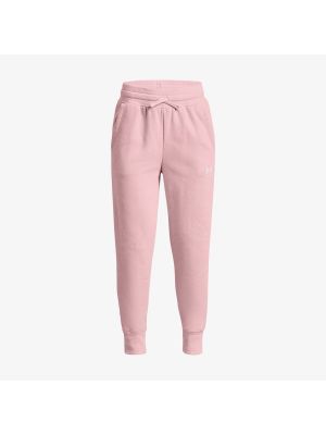 Fleecové běžecké kalhoty Under Armour růžové