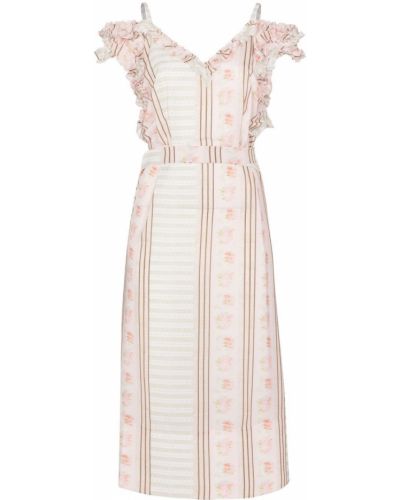 Платье миди с принтом Simone Rocha, розовое