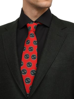 Шерстяной галстук Gucci красный