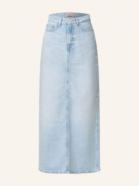 Spódnica jeansowa z kieszeniami Guess