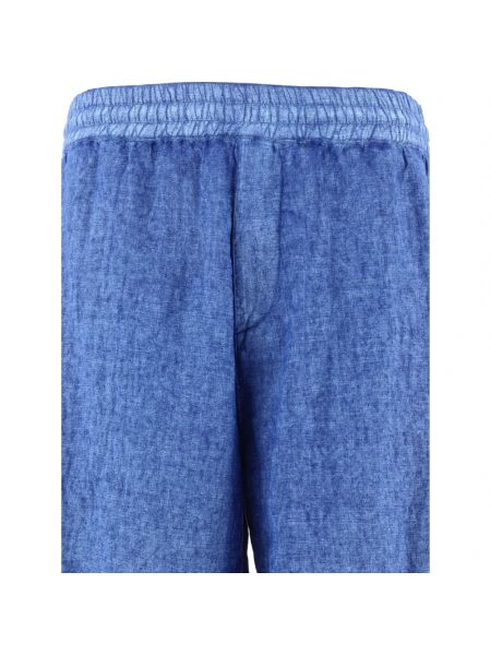 Pantalones cortos vaqueros de lino Burberry azul