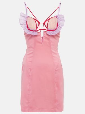 Hedvábné šaty Nensi Dojaka růžové