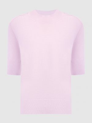 Шовковий вовняний светр Jil Sander рожевий