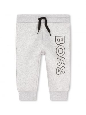 Leggings con stampa Boss Kidswear grigio
