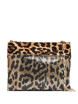 Чанта за ръка с леопардов принт Paco Rabanne