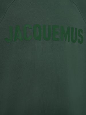 Camiseta de algodón con estampado Jacquemus verde