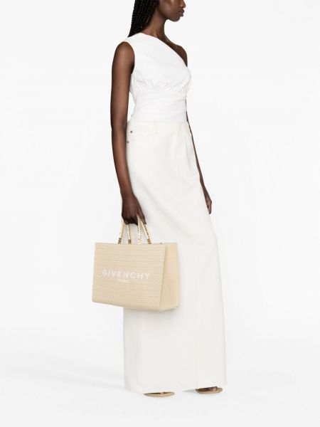Shopper handtasche mit print Givenchy beige