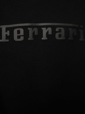 Bluza z kapturem z wiskozy Ferrari czarna
