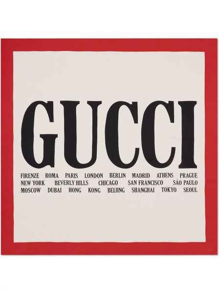 Pañuelo de seda con estampado Gucci