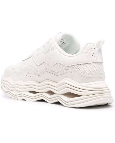Sneakersy sznurowane koronkowe chunky Iro białe