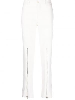 Панталон с ниска талия с цип Comme Des Garçons Homme Plus бяло