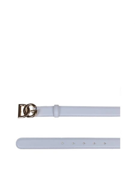 Cinturón de cuero Dolce & Gabbana blanco