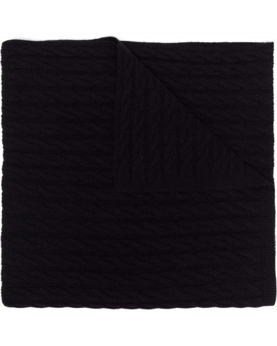 Bufanda de cachemir de punto con estampado de cachemira Totême negro