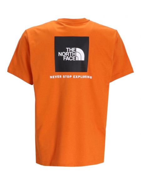Tričko s potiskem The North Face oranžové
