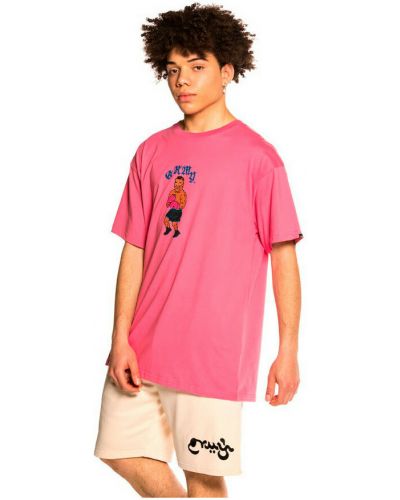 T-shirt Grimey, różowy