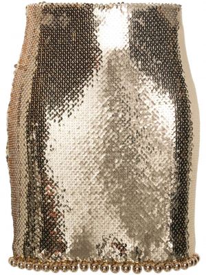 Mini suknja sa šljokicama Rabanne zlatna
