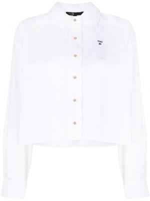 Памучна риза с принт Maje бяло