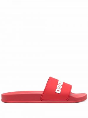 Sandali con stampa Dsquared2 rosso