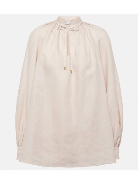 Linned bluse Loro Piana beige