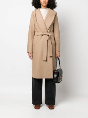 Kabát s kapucí Harris Wharf London hnědý