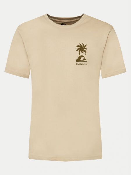 Priliehavé tričko s tropickým vzorom Quiksilver béžová