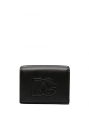 Dabīgās ādas maku Dolce & Gabbana melns