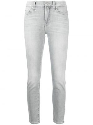 Bavlněné skinny džíny s knoflíky na zip 7 For All Mankind