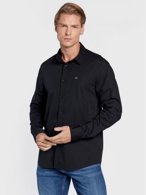 Marškiniai slim fit Calvin Klein juoda